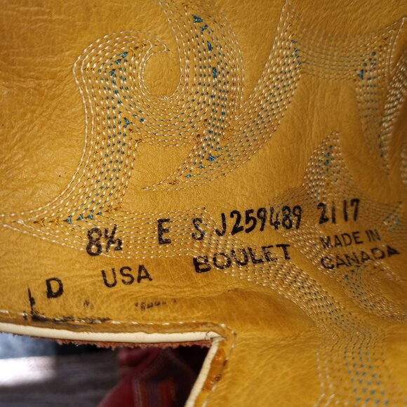 Boulet men's cowboy boots men's 8.5E (wide) - Picture 16 of 16